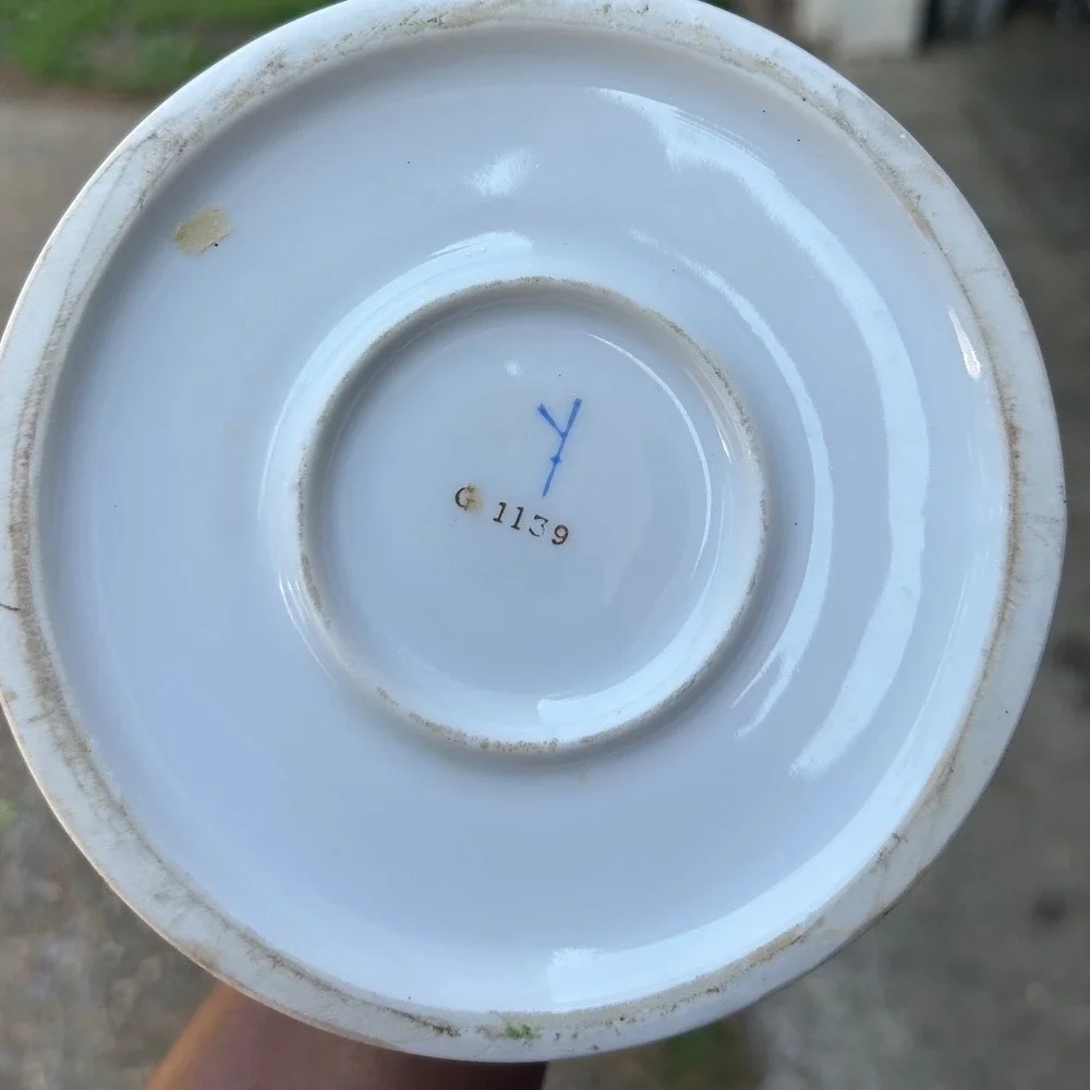 Vintage Mid Century Japanese Porcelain Tankard Pitcher Meissen Victorian vase